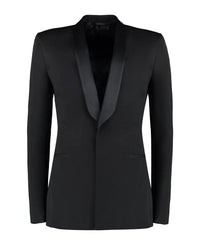 Givenchy Black Fibres Jackets And Coat by Givenchy