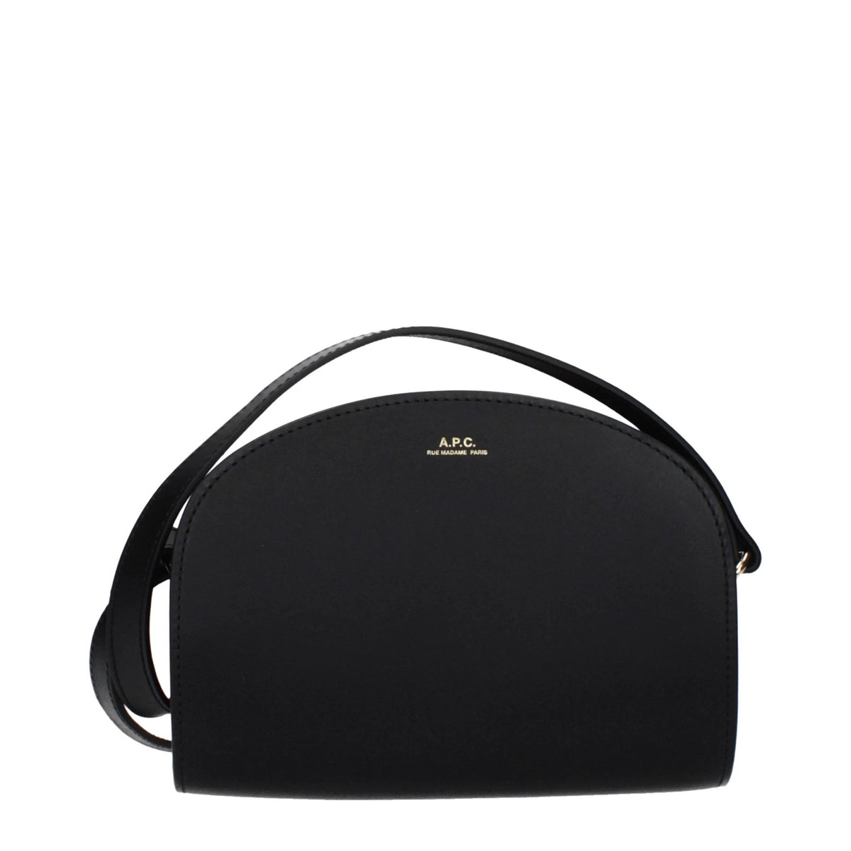 A.P.C. Black Leather Crossbody Bag by A.P.C.