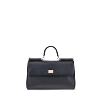 Dolce & Gabbana Black Calf Leather Bos Taurus Shoulder Bag
