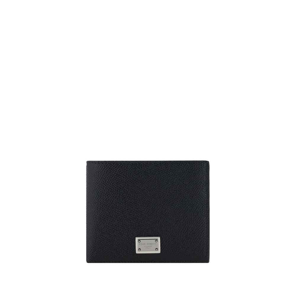Dolce & Gabbana Black Calf Leather Bos Taurus Wallet