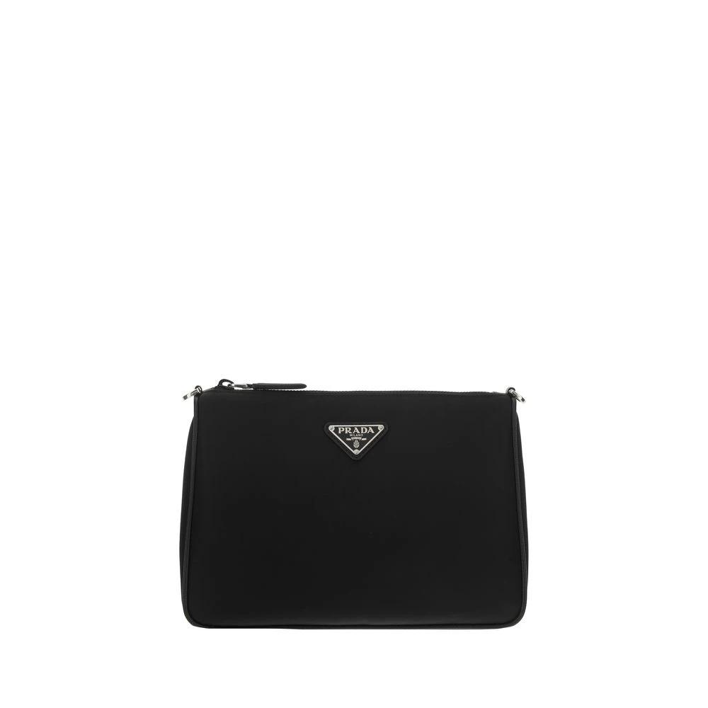 Prada Black Recycled Polyamide Shoulder Bag by Prada