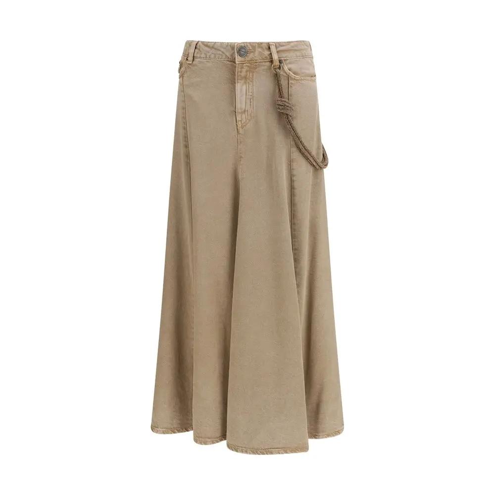 PINKO Beige Denim Skirt by PINKO