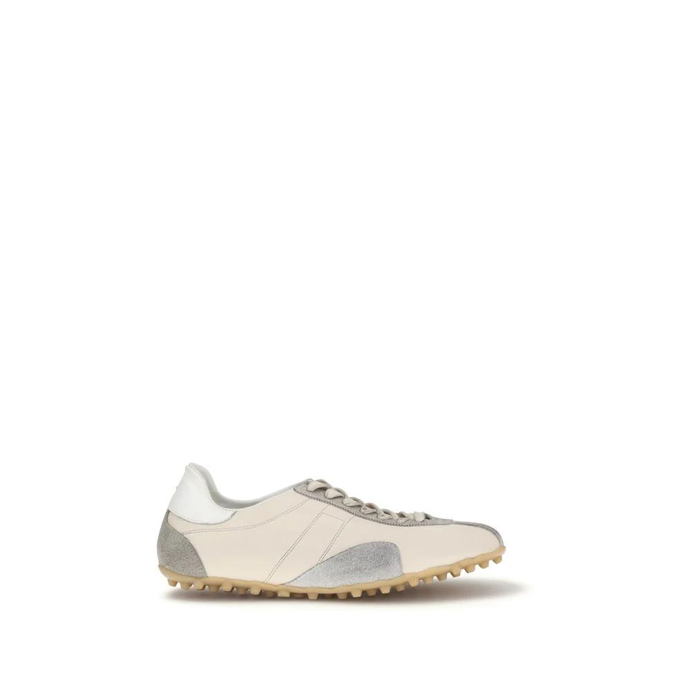 Maison Margiela Beige Calf Leather Bos Taurus Athletic Sneakers by Maison Margiela
