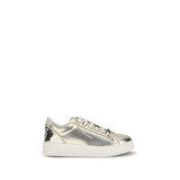 PINKO Gold Calf Leather Bos Taurus Platform Sneakers by PINKO