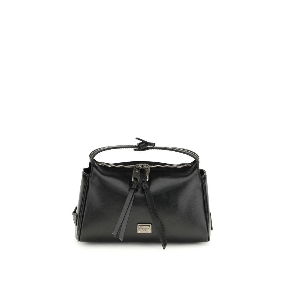 Dolce & Gabbana Black Calf Leather Bos Taurus Handbag by Dolce & Gabbana