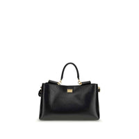 Dolce & Gabbana Black Calf Leather Bos Taurus Shoulder Bag