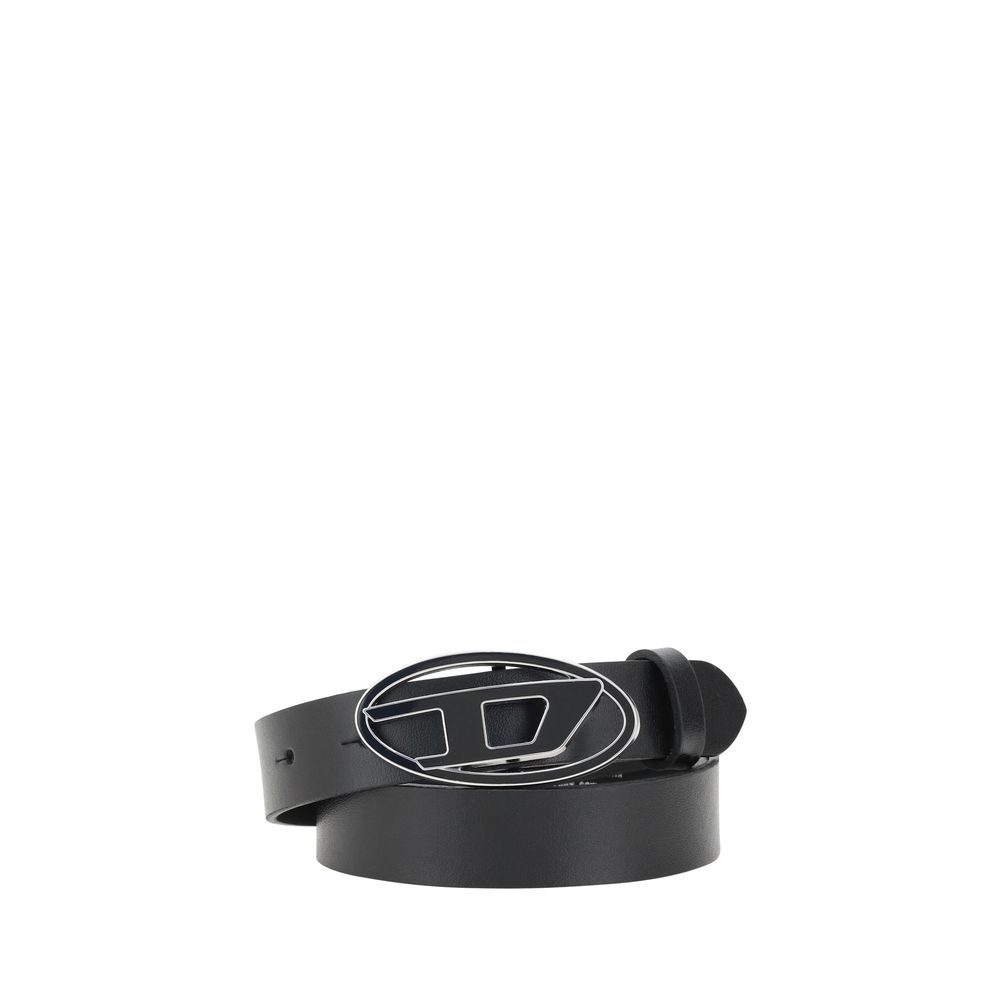 Diesel Black Calf Leather Bos Taurus Regular Belt by Diesel