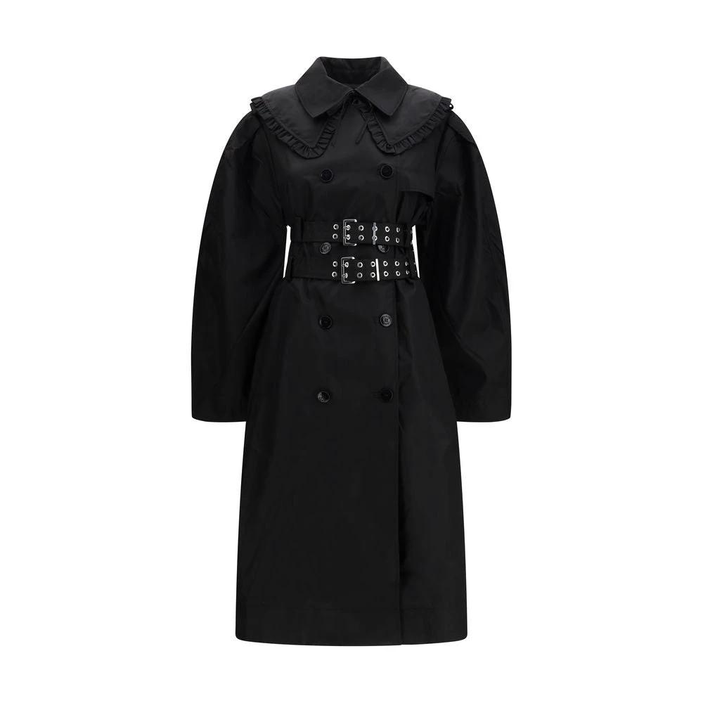 Ganni Black Nylon Coat by Ganni