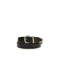 PINKO Black Calf Leather Bos Taurus Regular Belt by PINKO