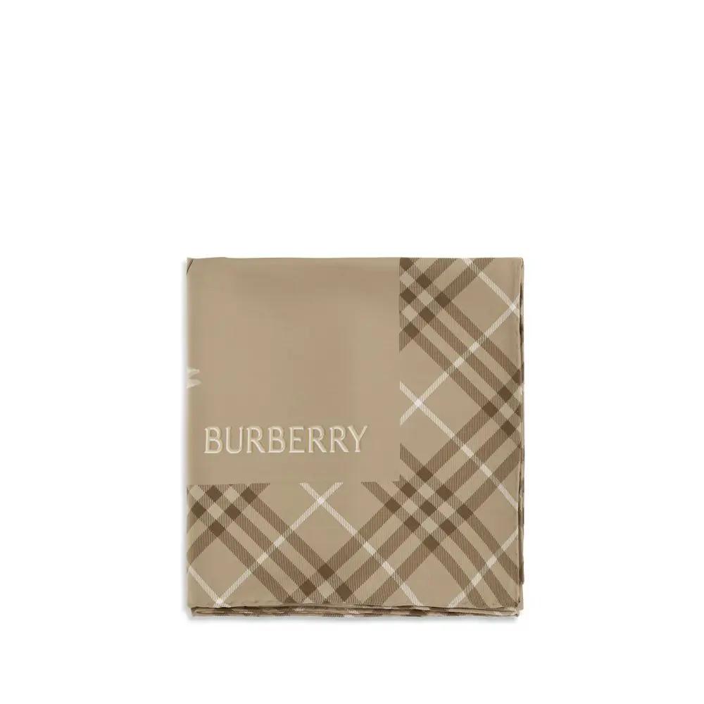 Burberry Beige Silk Scarf by Burberry