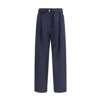 Brunello Cucinelli Blue Viscose Casual Pants