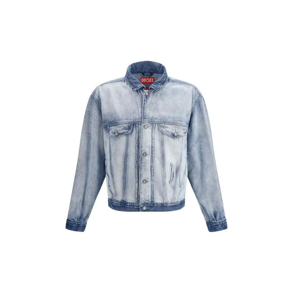 Diesel Blue Cotton Denim Jacket by Diesel