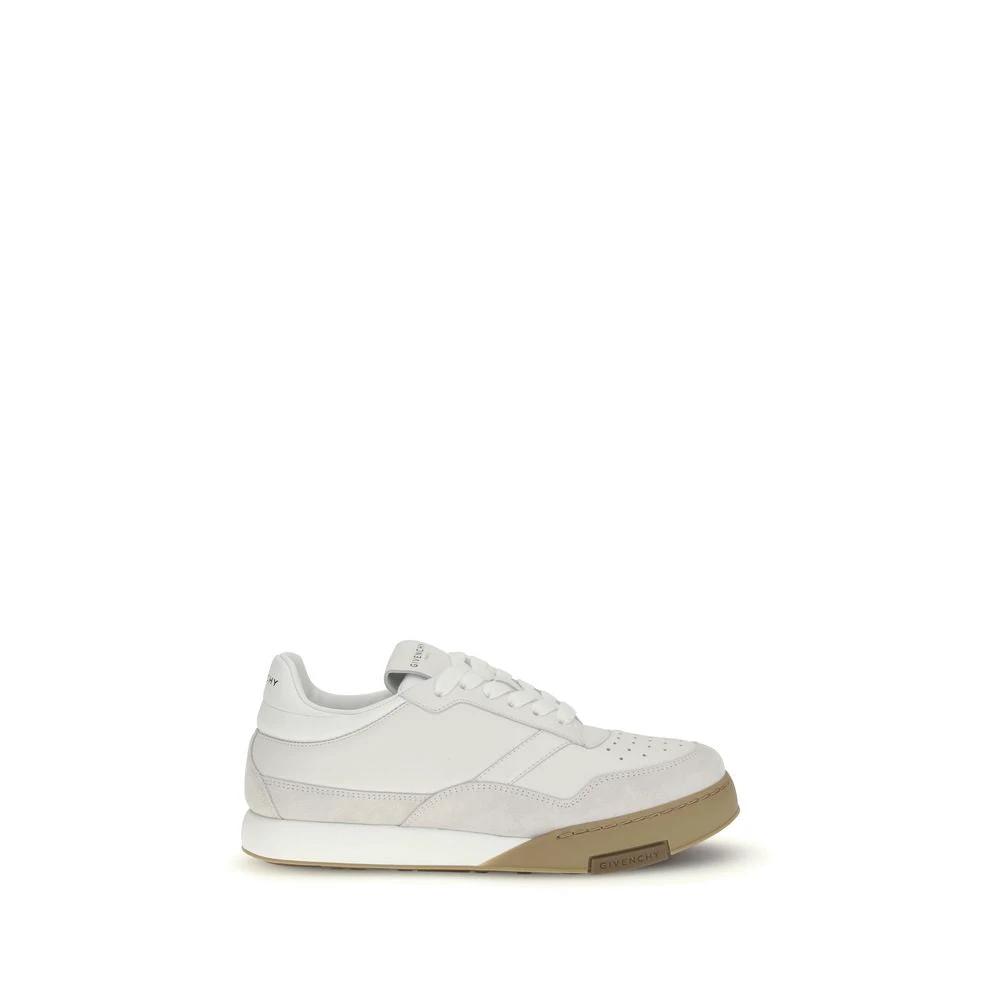 Givenchy White Calf Leather Bos Taurus Chunky Sneakers by Givenchy
