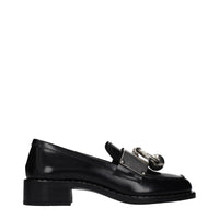 Prada Black Leather Slip-On Loafers by Prada