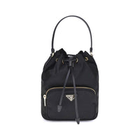 Prada Black Recycled Polyamide Backet Bag