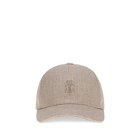 Brunello Cucinelli Beige Linen Cap (Baseball Hat) by Brunello Cucinelli