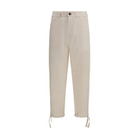 Brunello Cucinelli Beige Linen Casual Pants