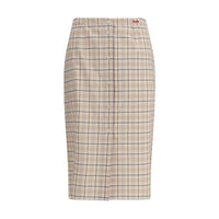 Prada Multicolor Cotton Midi Skirt by Prada