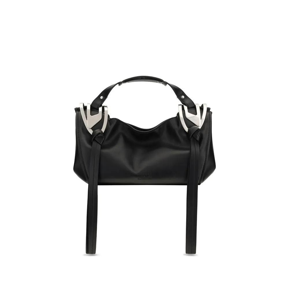 Diesel Black Calf Leather Bos Taurus Handbag by Diesel