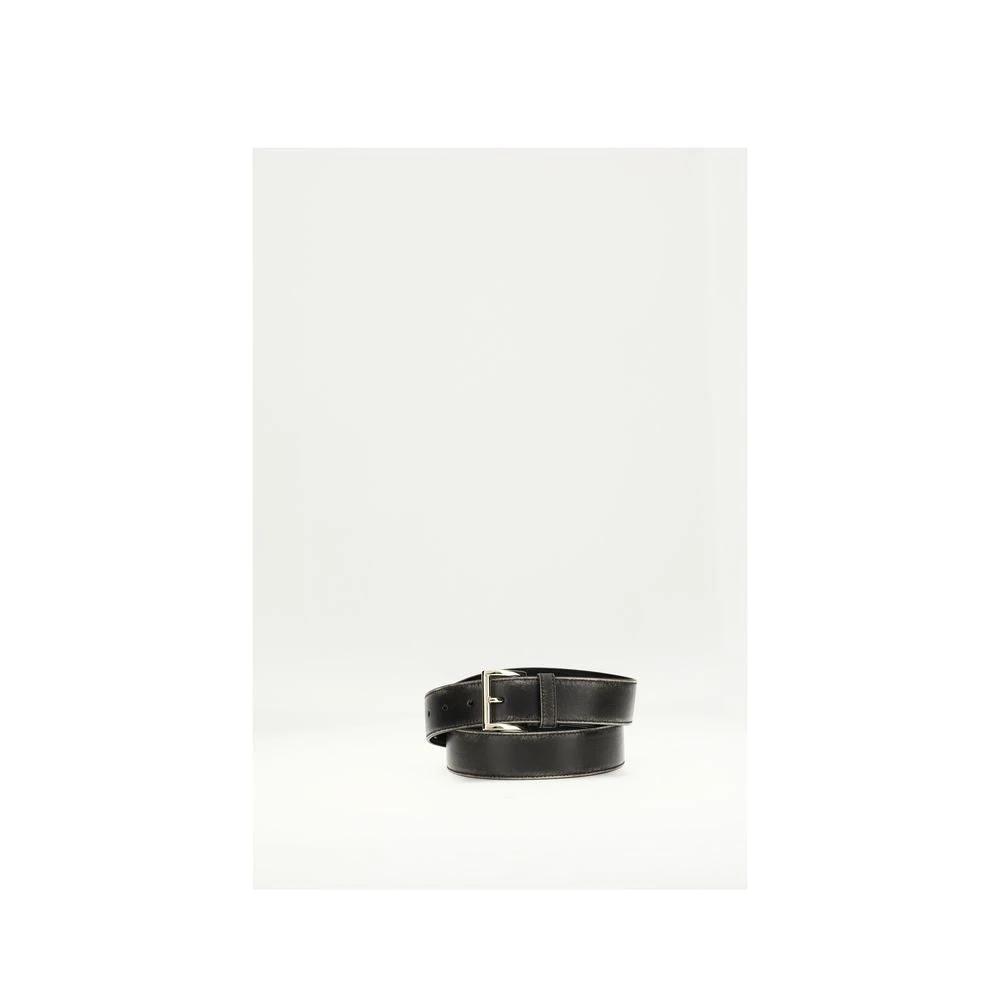 Prada Black Calf Leather Bos Taurus Regular Belt by Prada