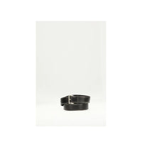 Prada Black Calf Leather Bos Taurus Regular Belt by Prada