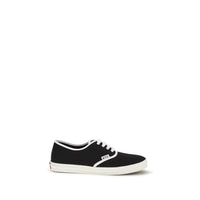 Prada Black Cotton Athletic Sneakers by Prada