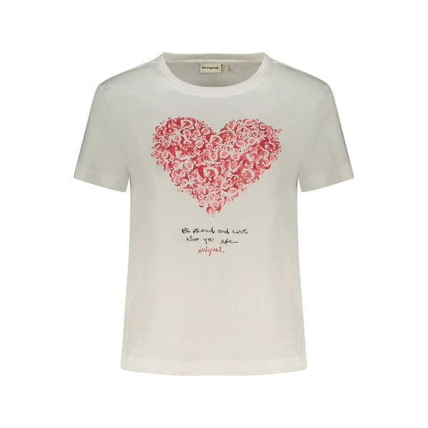 Desigual Bianco Cotton Women T-Shirt by Desigual