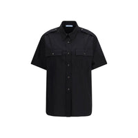 Prada Black Cotton Shortsleeve Shirt by Prada