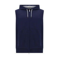 Brunello Cucinelli Blue Cotton Sweatshirt by Brunello Cucinelli