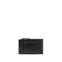 Balenciaga Black Lamb Ovis Aries Aries Wallet by Balenciaga