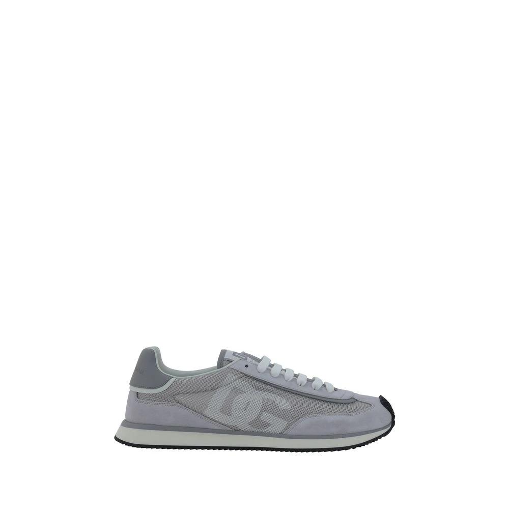 Dolce & Gabbana Gray Fabric Low Top Sneakers by Dolce & Gabbana