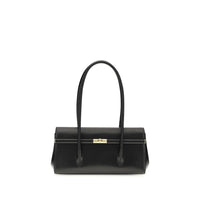 Dolce & Gabbana Black Calf Leather Bos Taurus Shoulder Bag by Dolce & Gabbana