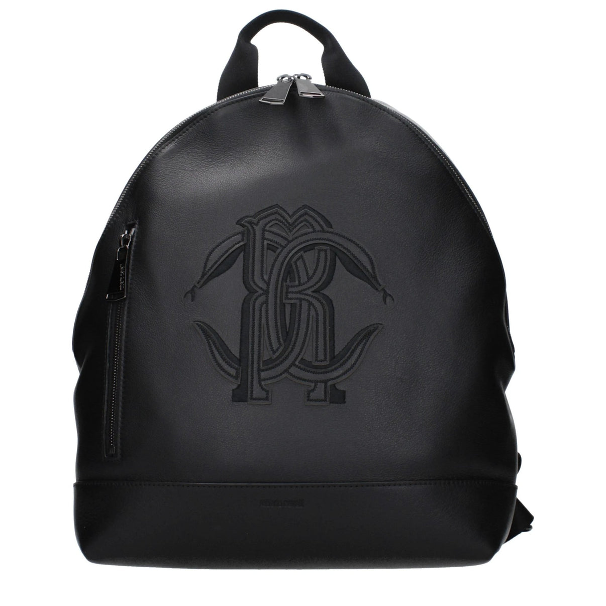 Roberto Cavalli Black Leather Backpack by Roberto Cavalli