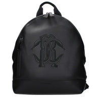 Roberto Cavalli Black Leather Backpack by Roberto Cavalli