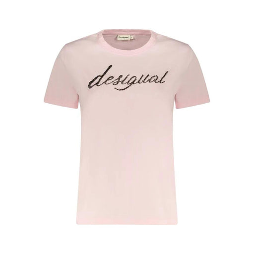Desigual Rosa Cotton Women T-Shirt by Desigual