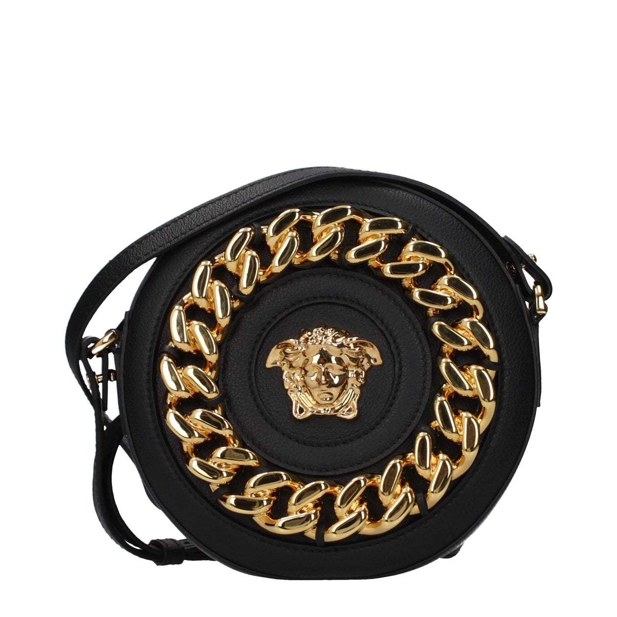 Versace Black Leather Crossbody Bag by Versace