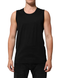 Dolce & Gabbana Black Cotton Sleeveless Men Tank Top T-shirt by Dolce & Gabbana