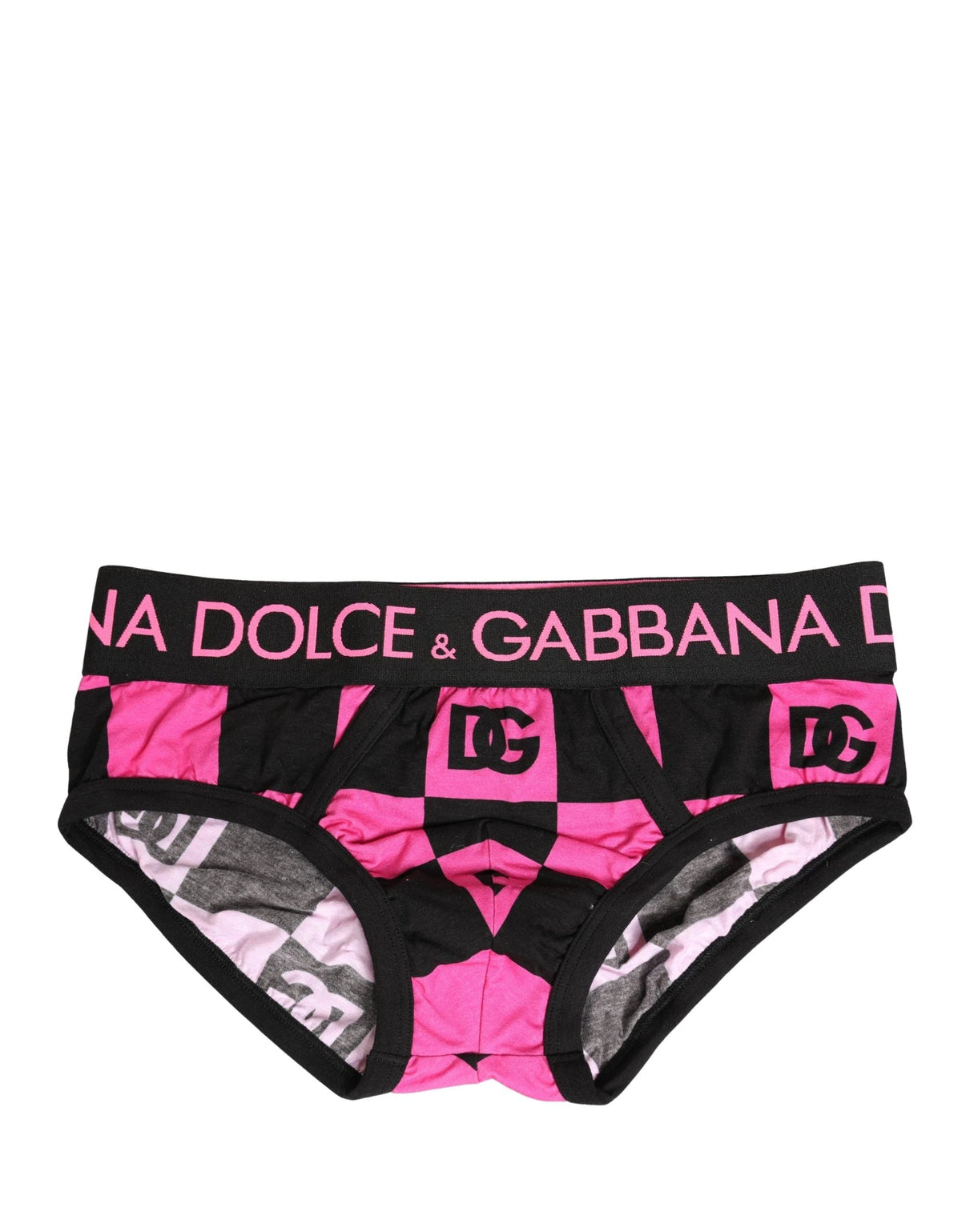 Dolce & Gabbana Black Pink Logo Cotton Brando Brief Underwear by Dolce & Gabbana