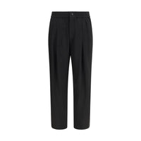 Giorgio Armani Black Viscose Casual Pants by Giorgio Armani