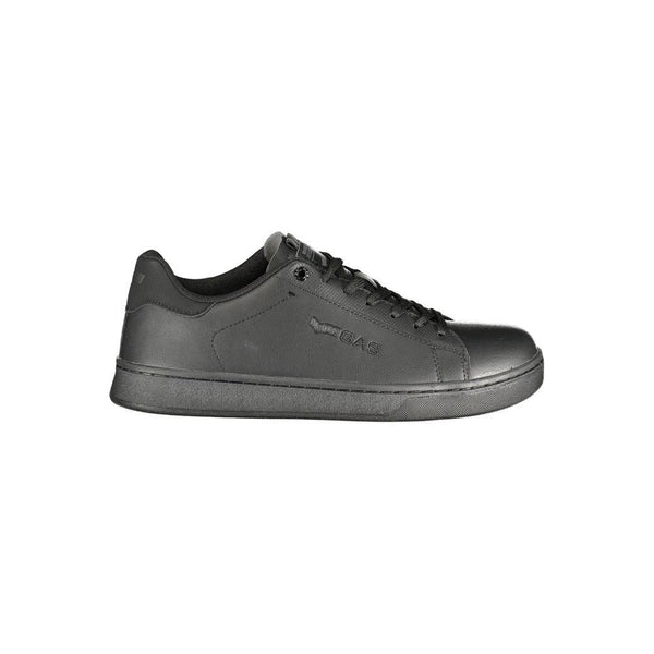 Gas Black Polyurethane Men Sneaker by Gas