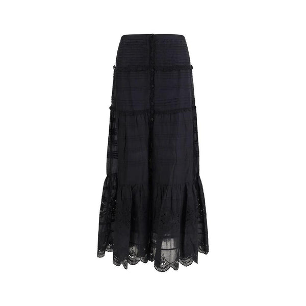 Marant Etoile Black Viscose Long Skirt by Marant Etoile