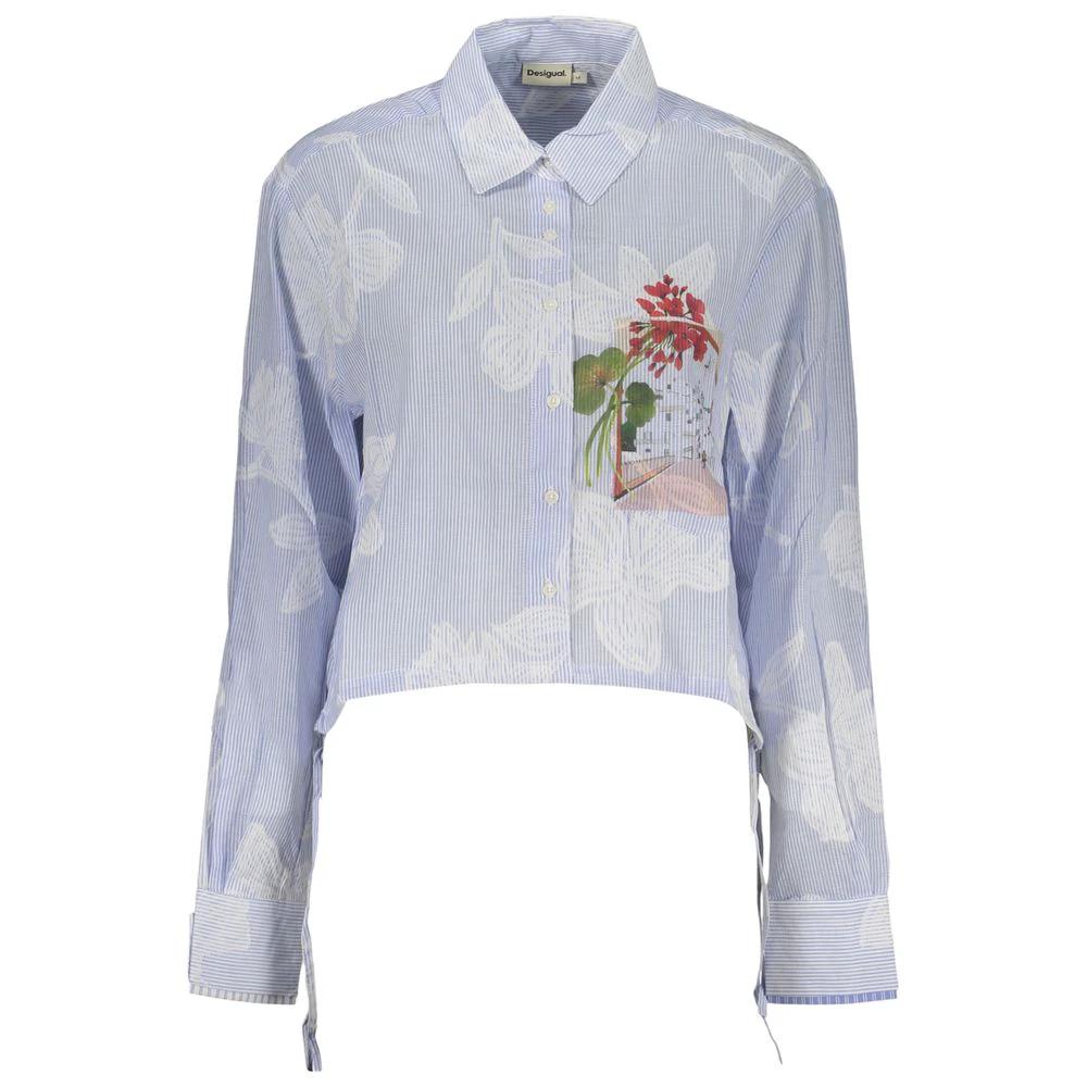 Desigual Azzurro Cotton Women Shirt by Desigual