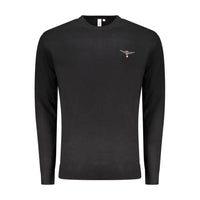 Accademia Militare Black Cotton Men's Sweater by Accademia Militare