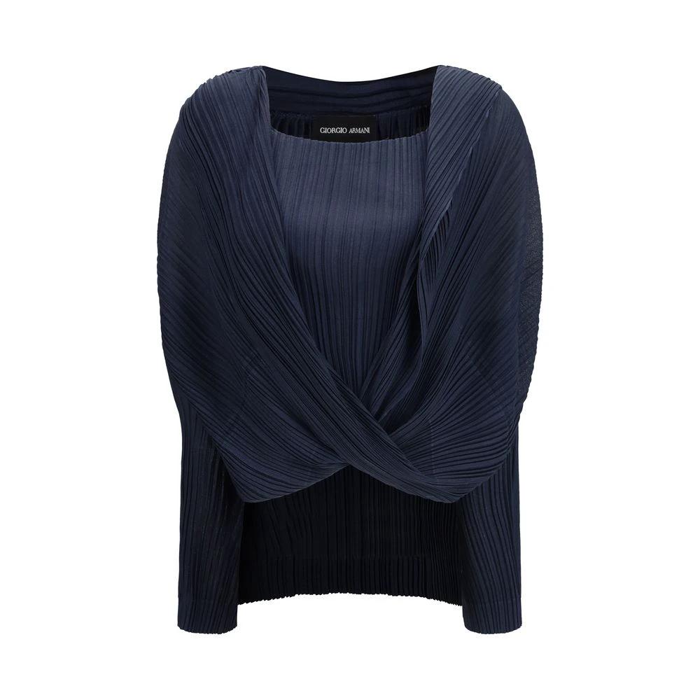 Giorgio Armani Blue Viscose Shirt by Giorgio Armani