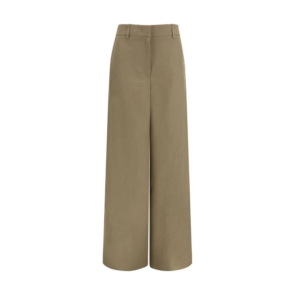 Giorgio Armani Beige Linen Casual Pants by Giorgio Armani