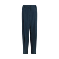 Giorgio Armani Blue Silk Casual Pants by Giorgio Armani
