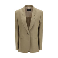 Giorgio Armani Brown Linen Coat by Giorgio Armani