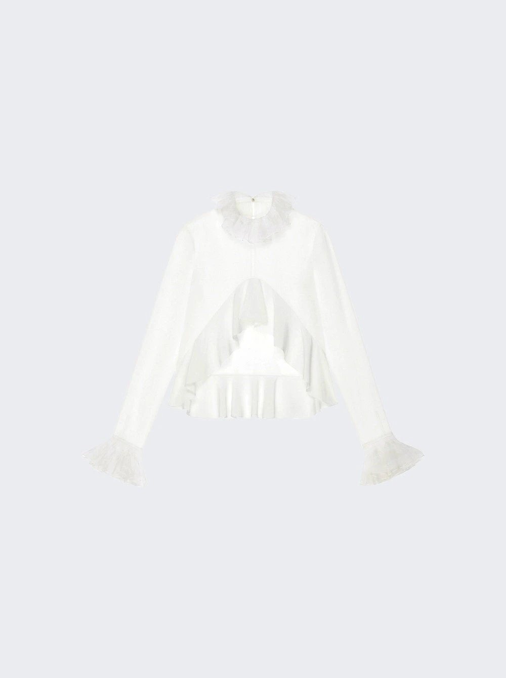 Givenchy White Fibres Blouse by Givenchy