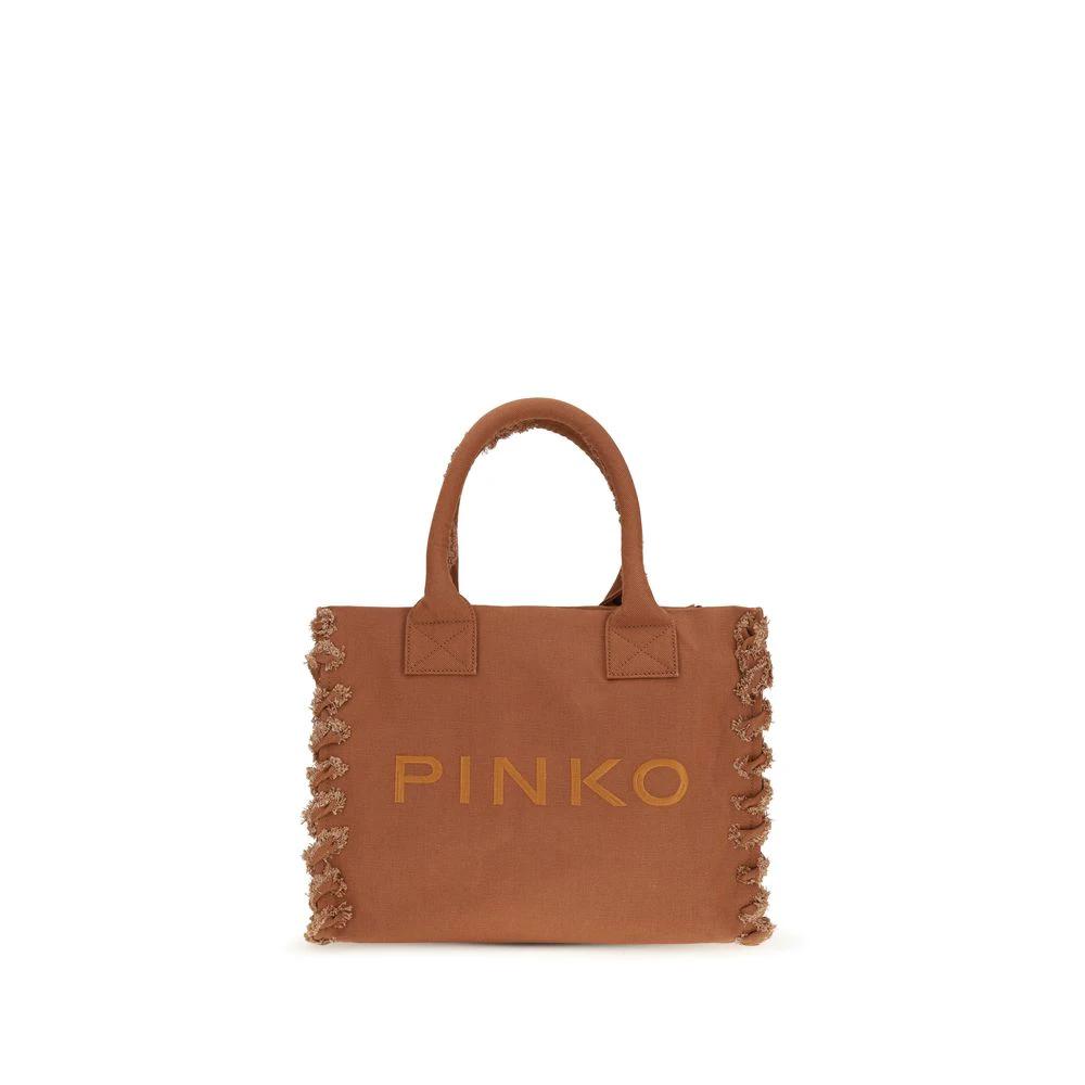PINKO Brown Cotton Shoulder Bag by PINKO
