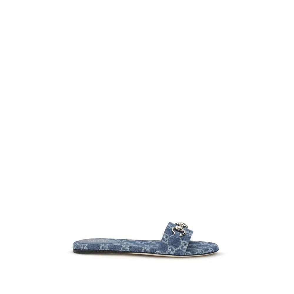 Gucci Blue Cotton Sandals by Gucci